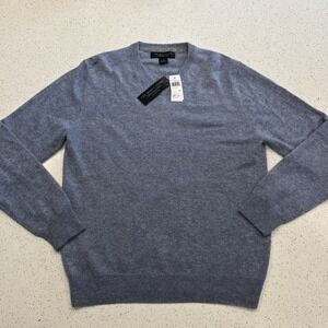 The Men's Store Bloomingdale's Cashmere Blue Fox V-Neck Pullover Sweater M NWT